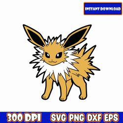 pokemon jolteon svg, pokemon svg bundle, layered svg files, cartoon svg, pokemon clipart, pikachu svg, pokemon font svg