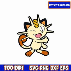 pokemon meowth svg, pokemon svg bundle, pokemon clipart, pikachu svg, pokemon layered, pokemon birthday svg, svg files