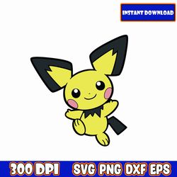 pokemon pichu svg, pokemon svg bundle, pokemon clipart, pikachu svg, pokemon layered, pokemon birthday svg, svg files