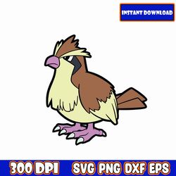 pokemon pidgey svg, pikachu svg , pikachu png , pokemon cricut vector bundle , pikachu diy , png image t-shirt cut files