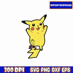 pikachu svg , pikachu png , pokemon cricut vector bundle , pikachu diy , png image t-shirt , cut file for cricut files