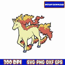 pokemon rapidash svg, pokemon svg bundle, pokemon clipart, pikachu svg, pokemon layered, pokemon birthday svg, svg files