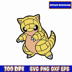 pokemon sandshrew svg, pikachu svg , pikachu png , pokemon cricut vector bundle , pikachu diy , png image t-shirt files