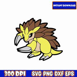 pokemon sandslash svg, pokemon svg bundle, layered svg files, cartoon svg, pokemon clipart, pikachu svg, pokemon font