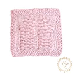 knitting pattern square with gift | knit washcloth | dishcloth | baby blanket | pdf knitting pattern | v13