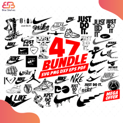 nike logo bundle svg, brand svg, just do it svg, nike sticker svg