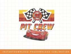disney pixar cars mcqueen pit crew red distressed png, sublimate, digital print
