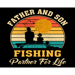 Father And Son Fishing Partners T-shirt SVG