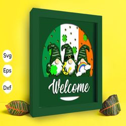 lucky leprechauns papercut light box