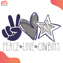 peace, love, cowboys svg, sport svg, dallas cowboy svg, dallas cowboy logo svg, dalla