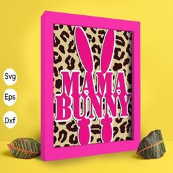 mama bunny papercut light box
