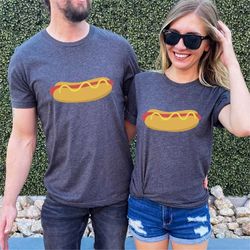 Hotdog Tshirt, Funny Hotdog Shirt, American Hot Dog Gift, Unisex Hotdog Shirt, Cute Hotdog, Couple Hotdog Shirts, Gift F
