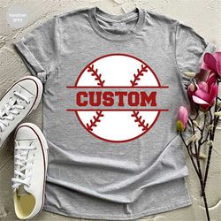 custom baseball player shirt, baseball graphic tees, personalized baseball gifts, baseball mom shirt, customized basebal