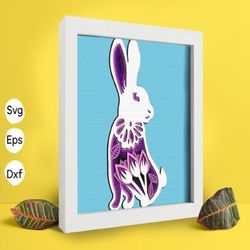 easter bunny papercut light box