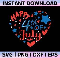 Happy 4th of July, SVG Cut File, digital file, handlettered svg, july 4th svg, america svg, for cricut, for silhouette,