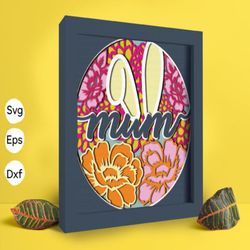 bunny mum papercut light box