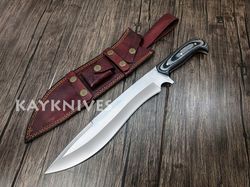 Handmade 5160 Spring Steel RE4 Krauser's Knife,Bowie knife,Tactical Knife,Large