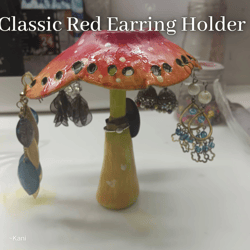 Large size.....Mushroom Accessory Stand gift, Handmade Mushroom Trinket, Mushroom Jewelry Display,