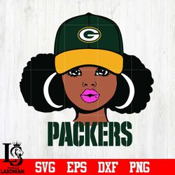 green bay packers girl svg, digital download