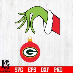 green bay packers grinch svg, digital download