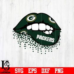 green bay packers lip svg, digital download