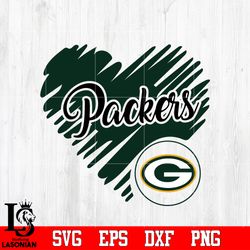 green bay packers logo,green bay packers heart nfl svg,digital download