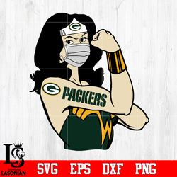 green bay packers wonder woman svg , digital download