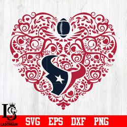 houston texans heart svg, digital download