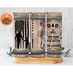 dad the man the myth the legend 20 oz skinny tumbler, father's day gift, birthday gift father's day gift for dad from so