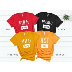 custom taco sauce shirt, mild hot fire diablo sauce shirt, funny taco sauce shirt gift, matching halloween outfit shirt