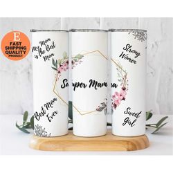 super mama 20oz stainless steel tumbler - mother's day gift, mom life, mom gift, gift for her, vibrant and eye catching