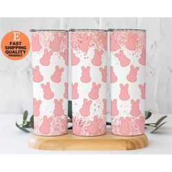 cute easter bunny stainless steel tumbler - easter gift idea, trendy and eye catching stainless steel tumbler for easter