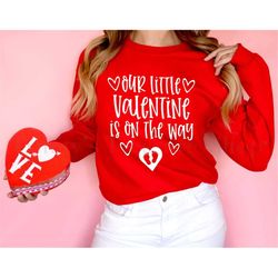 valentines day pregnancy shirt, valentines day pregnancy announcement shirt, couples pregnancy announcement,valentine's