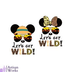 let's get wild mickey and minni wild trip svg cutting files