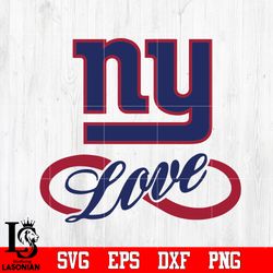 new york giants love svg, digital download