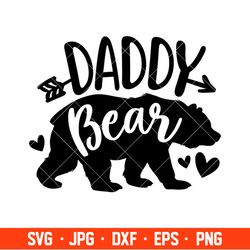 daddy bear family svg, mom life svg, mother's day svg, family svg, cricut, silhouette vector cut file