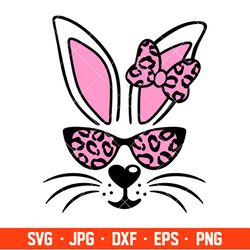 bunny girl with sunglasses svg, happy easter svg, easter egg svg, spring svg, cricut, silhouette vector cut file