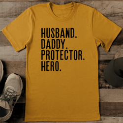 husband daddy protector hero tee