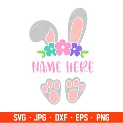 easter bunny ears and feet svg, happy easter svg, easter egg svg, spring svg, cricut, silhouette vector cut file