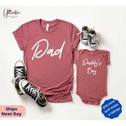 dad daddy's boy matching set, dad shirt,gift onesie, baby shower gift, new dad gift idea,baby and dad,newborn, baby show