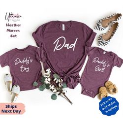 dad daddy's girl boy matching set, dad shirt,gift onesie, baby shower gift, new dad gift idea,baby and dad,newborn, baby