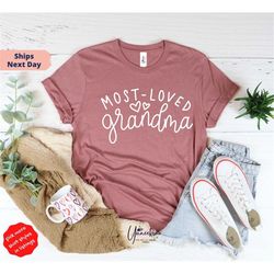 most loved grandma shirt, grandma mothers day gift, grandma shirt with grandkids names, cute grandmother gift, best gran