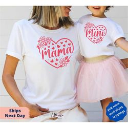mama mini shirt, mama mini matching set, mini toddler, mini youth, mini onesie, baby and mama, mama t shirt, new mom gif
