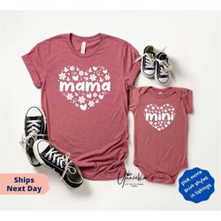 mini toddler, mini youth, mama mini shirt, mama mini matching set, mini onesie, baby and mama, mama t shirt, new mom gif