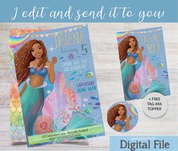 new little mermaid invitation