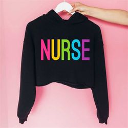 nurse sweatshirt - nurse crewneck, school nurse gift, future nurse shirts, rainbow nurse