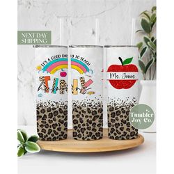 cheetah leopard print teacher tumbler , teacher gifts, teacher cup, teacher appreciation gift, teacher appreciation week