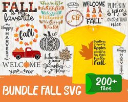 200 Bundle Fall SVG, Thanksgiving Svg, Thankful Svg