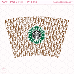 fendi starbucks wrap cup svg, trending svg, fendi starbucks cup, fendi starbucks svg, starbucks wrap svg, fendi wrap svg