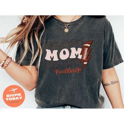 football mom tee, lightning bolt football mom shirt, football lightning bolt graphic tee, football mom shirt, gift for m